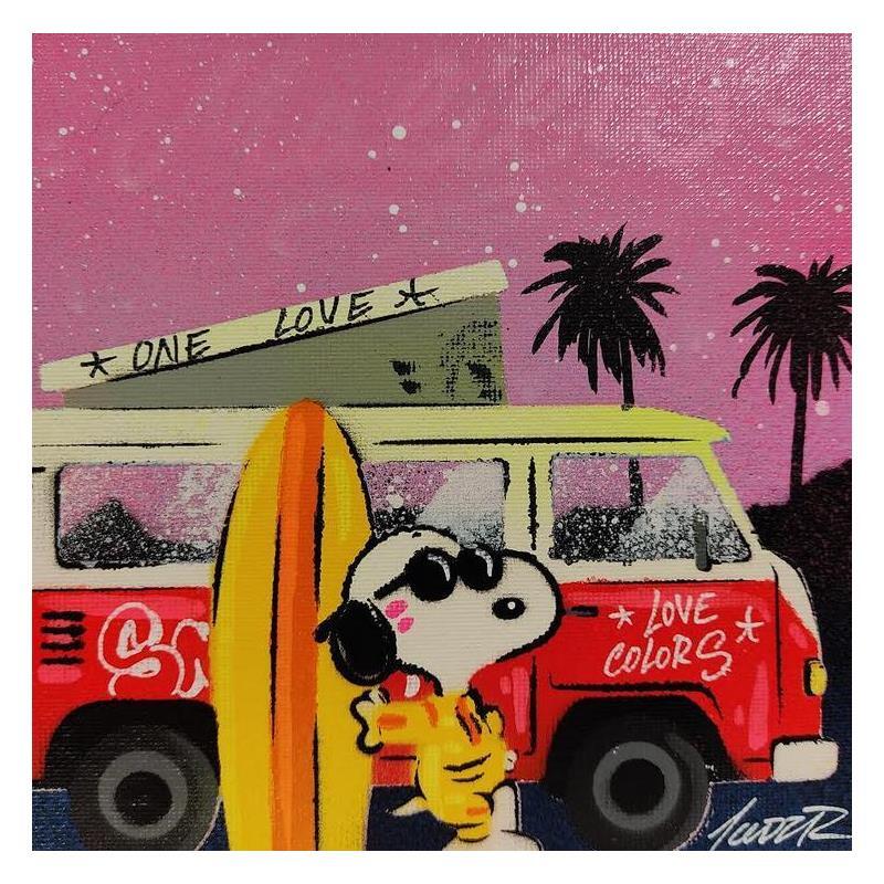 Peinture Snoopy van par Kedarone | Tableau Pop-art Icones Pop Graffiti Acrylique