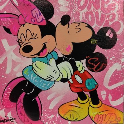 Peinture Micket Minnie Love par Kedarone | Tableau Pop-art Acrylique, Graffiti Icones Pop