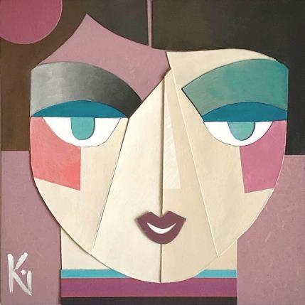 Painting F1 Swing 304-53-20250123-5 by Gustavsen Karl | Painting Figurative Acrylic, Gluing Mode, Portrait