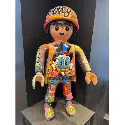 Sculpture Picsou money by Luna | Sculpture Pop-art Acrylic, Graffiti, Posca Pop icons