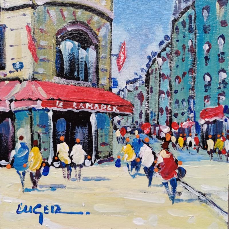 Painting QUARTIER MONTMARTRE A PARIS by Euger | Painting Figurative Acrylic Life style, Society, Urban