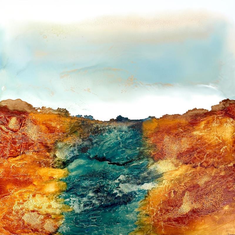 Painting 2086 - Bronze Âge 100x100 cm by Depaire Silvia | Painting Abstract Acrylic Landscapes, Marine, Minimalist