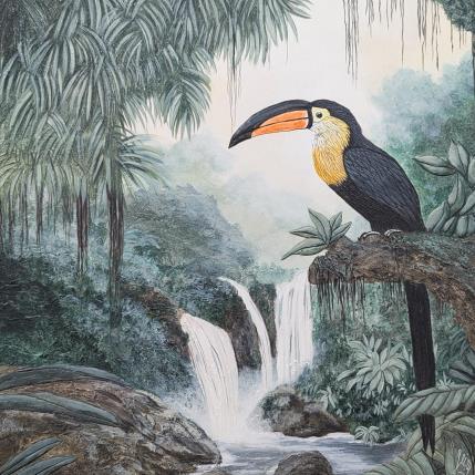 Gemälde Savane du cerrado von Geiry | Gemälde Materialismus Harz Landschaften, Tiere