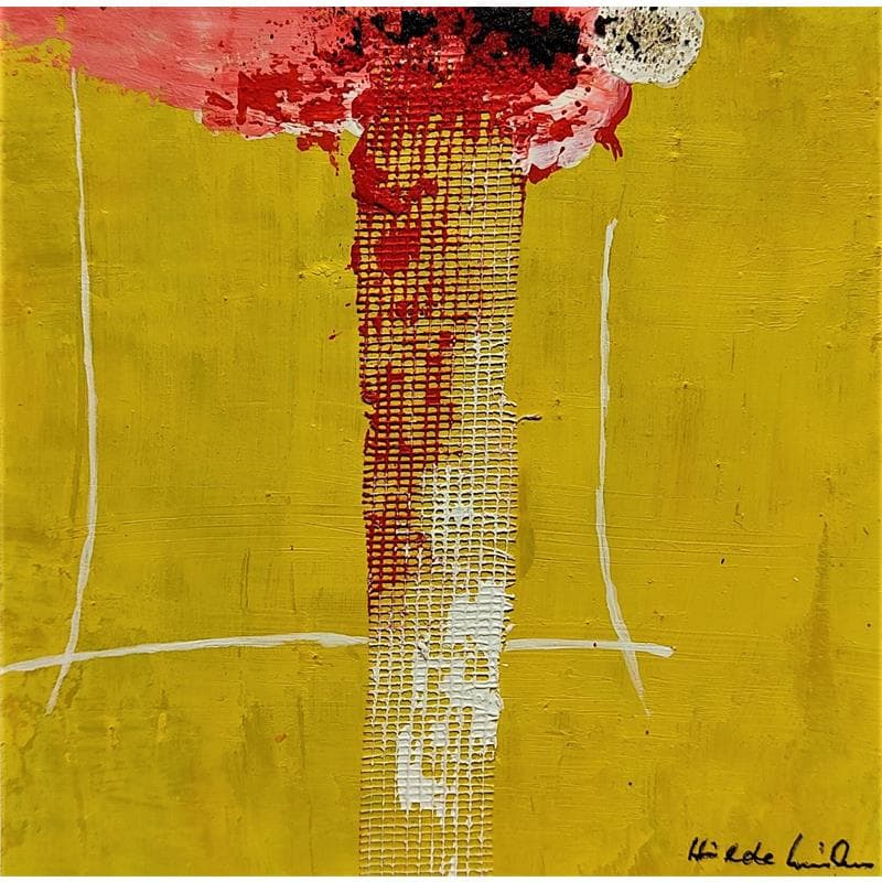 Painting D112 by Wilms Hilde | Painting Abstract Mixed Minimalist