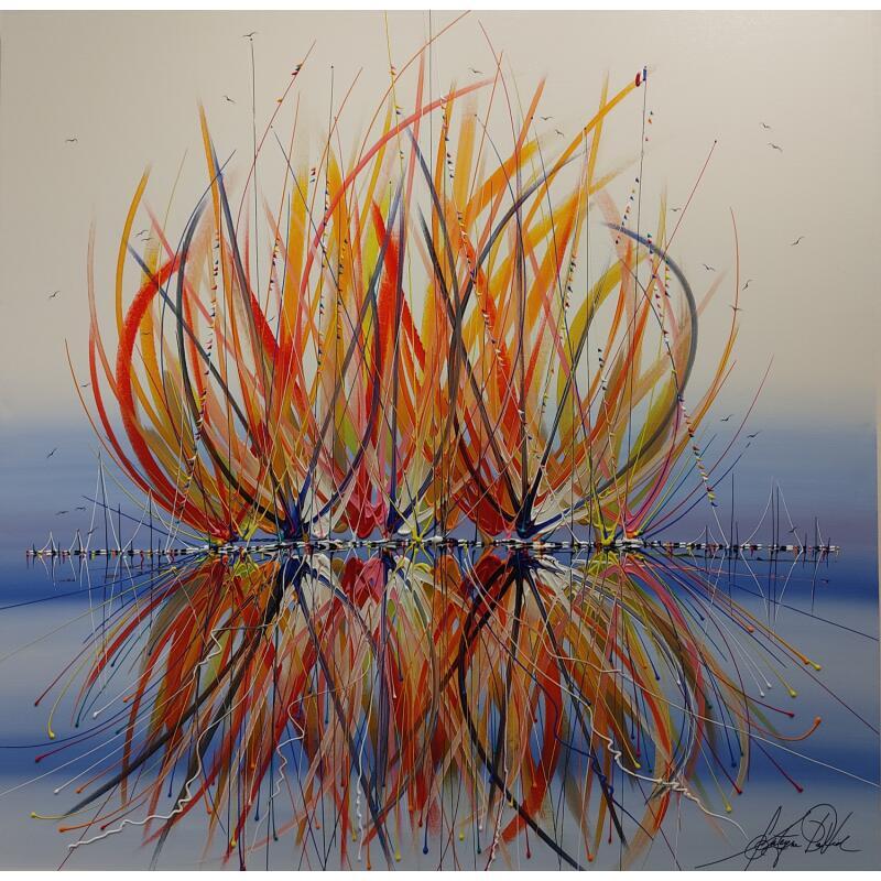 Painting L'amour est en meret en couleur by Fonteyne David | Painting Figurative Acrylic, Oil Landscapes, Marine