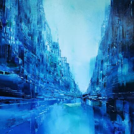 Painting Vague dans la ville by Levesque Emmanuelle | Painting  Oil