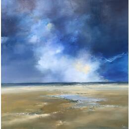Painting Un soir au Touquet by Dessein Pierre | Painting Figurative Oil Landscapes, Marine