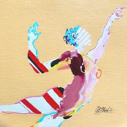 Peinture Un Geste si gracieux par Cressanne | Tableau Figuratif Acrylique, Encre, Sable Nu