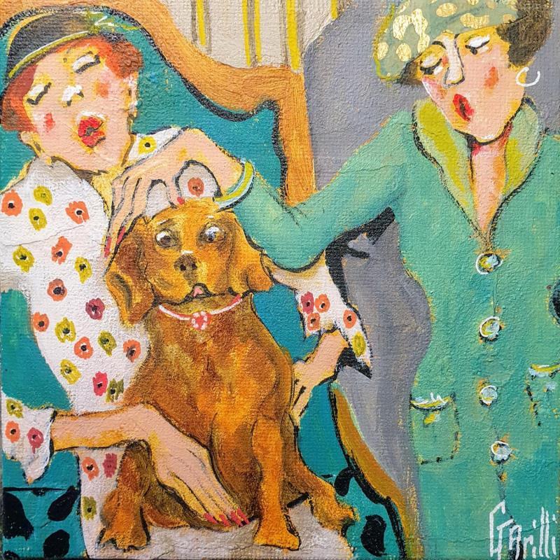 Painting Mon meilleur ami. by Garilli Nicole | Painting Figurative Acrylic Life style