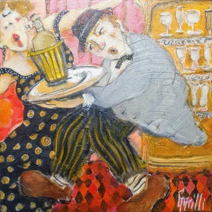 Painting Champagne for Madame ! by Garilli Nicole | Painting Figurative Acrylic Life style, Pop icons