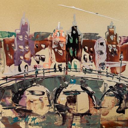 Painting bridges and ripples by Rodrigues Bené | Painting Figurative Acrylic Urban