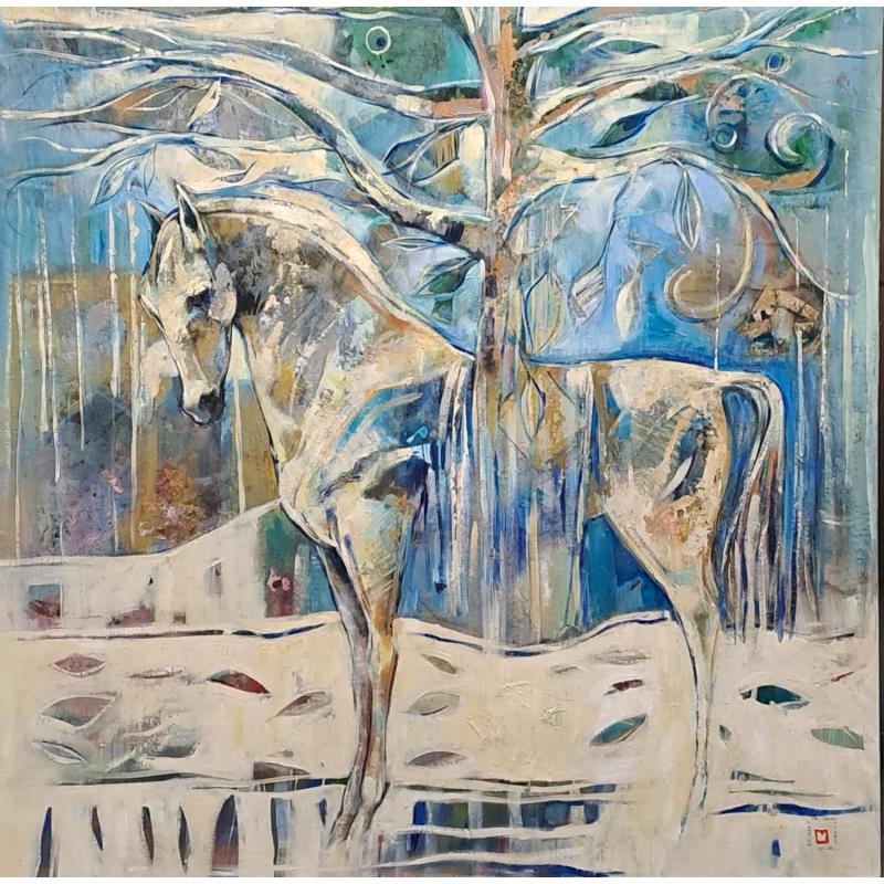 Painting Le Cheval Zephyr by Machi | Painting Figurative Oil