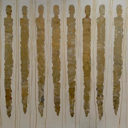 Painting Les fées magiques by Rocco Sophie | Painting Raw art Acrylic, Gluing, Sand