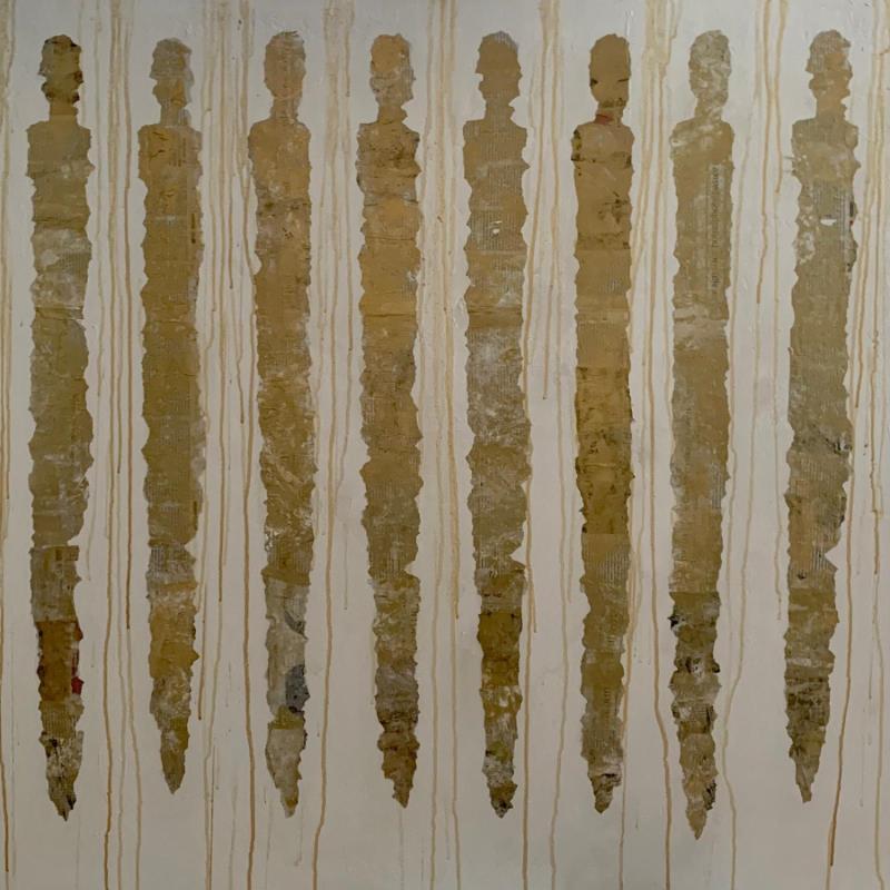 Painting Les fées magiques by Rocco Sophie | Painting Raw art Acrylic, Gluing, Sand