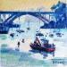 Painting F1 - la brume derriere le pont de Kerisper - 12x12cm by Aliamus Béatrice  | Painting Figurative Landscapes Oil