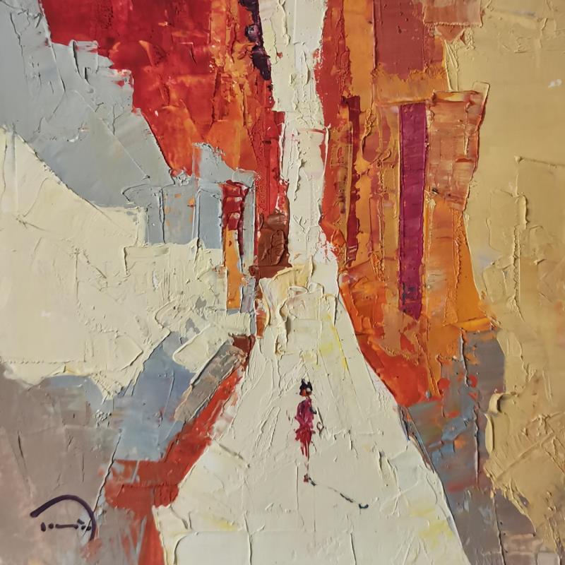 Painting La nouvelle robe by Tomàs | Painting Abstract Oil Life style, Society, Urban