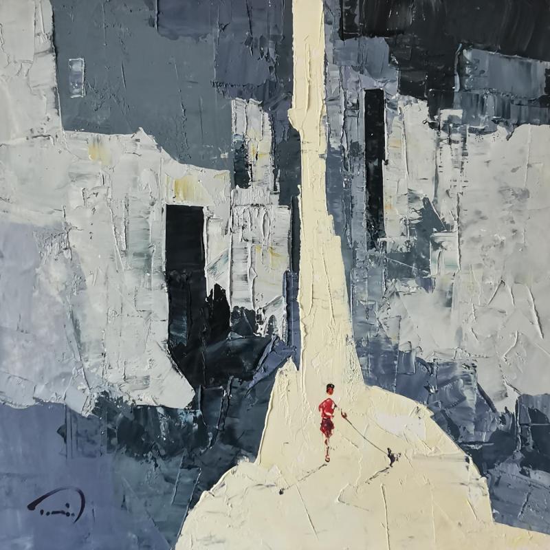 Painting Le petit chien by Tomàs | Painting Abstract Oil Life style, Pop icons, Society, Urban