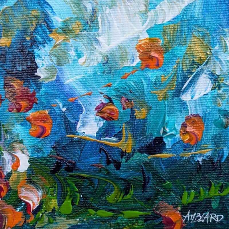 Painting Eclat blaue by Amblard Florence | Painting Impressionism Acrylic Nature
