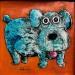 Painting Tout essoufflé ! by Maury Hervé | Painting Raw art Animals Acrylic Ink Sand Pigments