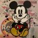 Painting F1 Mickey cool by Marie G.  | Painting Pop-art Pop icons Wood Acrylic Gluing