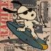 Painting F2  Mickey surf by Marie G.  | Painting Pop-art Pop icons Wood Acrylic Gluing