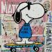 Painting F4  Joe cool by Marie G.  | Painting Pop-art Pop icons Wood Acrylic Gluing