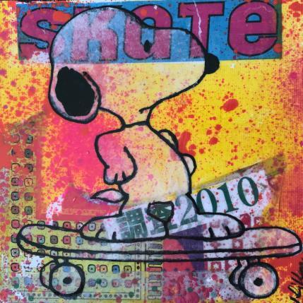 Painting Snoopy skate by Kikayou | Painting Pop-art Acrylic, Gluing, Graffiti Pop icons
