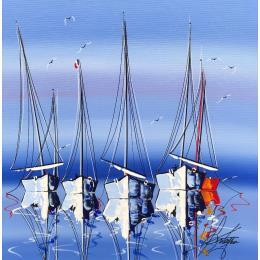 Painting Viens en mer by Fonteyne David | Painting Figurative Acrylic Marine