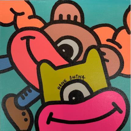 Painting Cowboy four by Hank China | Painting Pop-art Acrylic, Posca Pop icons