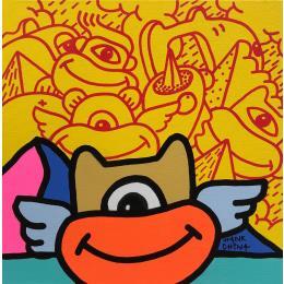 Painting Atlas four by Hank China | Painting Pop-art Acrylic, Posca