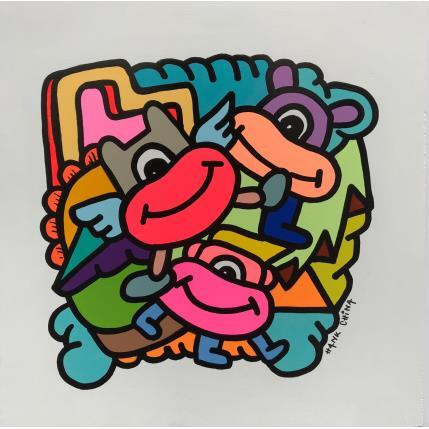 Painting Taxi girl one by Hank China | Painting Pop-art Acrylic, Posca