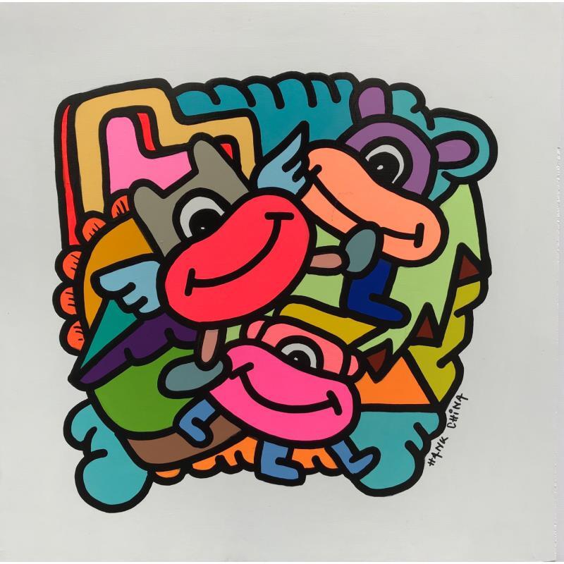 Painting Taxi girl one by Hank China | Painting Pop-art Acrylic, Posca
