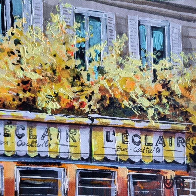 Painting L`ECLAIR. Paris by Rasa | Painting Figurative Urban Acrylic