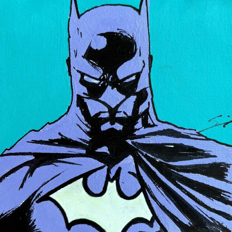 Painting BATMAN IN FLUOR by Mestres Sergi | Painting Pop-art Acrylic Pop icons, Portrait