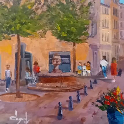 Painting Promenade dans les rues d'Aix  by Degabriel Véronique | Painting Figurative Oil Landscapes, Life style, Pop icons, Urban