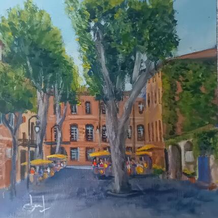 Painting Place de l'archevêché à Aix  by Degabriel Véronique | Painting Figurative Oil Landscapes, Pop icons