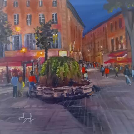 Painting Ce soir on sort à Aix  by Degabriel Véronique | Painting Figurative Oil Landscapes, Pop icons