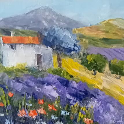 Painting Petit cabanon près de la montagne Ste Victoire  by Degabriel Véronique | Painting Figurative Oil Landscapes