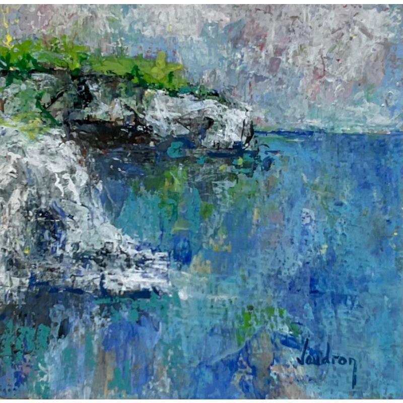 Painting Côte d'Emeraude by Vaudron | Painting Figurative Landscapes Gouache