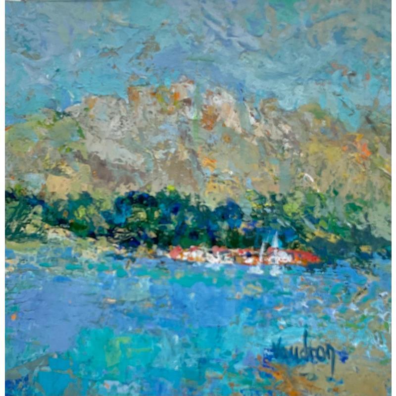 Painting La baie de Calvi by Vaudron | Painting Figurative Gouache Landscapes