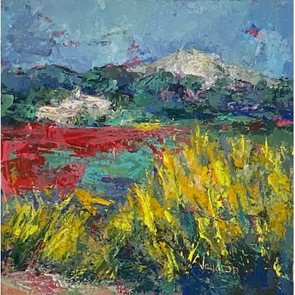 Painting Déjà le printemps by Vaudron | Painting Figurative Gouache Landscapes