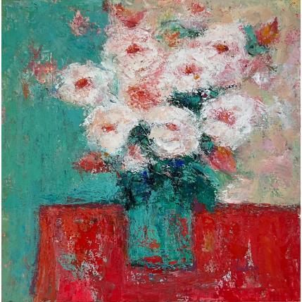 Painting Les premières roses by Vaudron | Painting Figurative Gouache Still-life