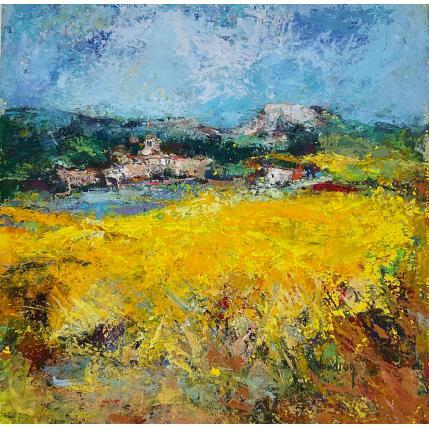 Painting Banon l'été en Provence by Vaudron | Painting Figurative Gouache Landscapes