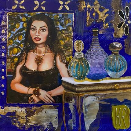 Painting Dolce Gabbana  by Romanelli Karine | Painting Figurative Acrylic, Gluing, Gold leaf, Paper, Pastel, Posca Mode, Urban