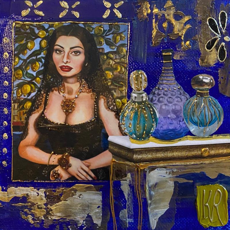 Peinture Dolce Gabbana  par Romanelli Karine | Tableau Figuratif Acrylique, Collage, Feuille d'or, Papier, Pastel, Posca Mode, Urbain