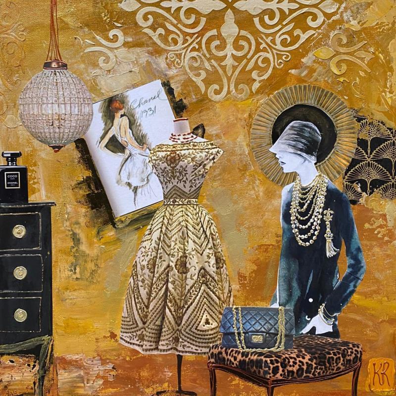 Painting Chanel collection  by Romanelli Karine | Painting Figurative Acrylic, Gluing, Paper, Pastel, Posca