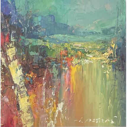 Peinture Green glow par Petras Ivica | Tableau Figuratif Huile Paysages