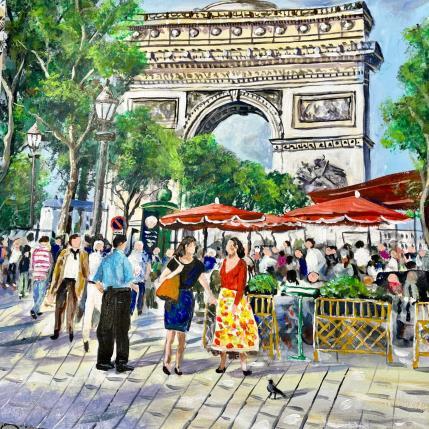 Painting Près des Champs Élysées  by Lallemand Yves | Painting