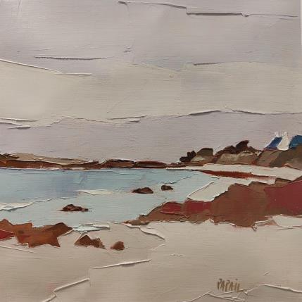 Painting Balade un jour gris by PAPAIL | Painting Abstract Oil Landscapes
