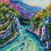 Painting Cristal Verdon by Georgieva Vanya | Painting Figurative Landscapes Oil